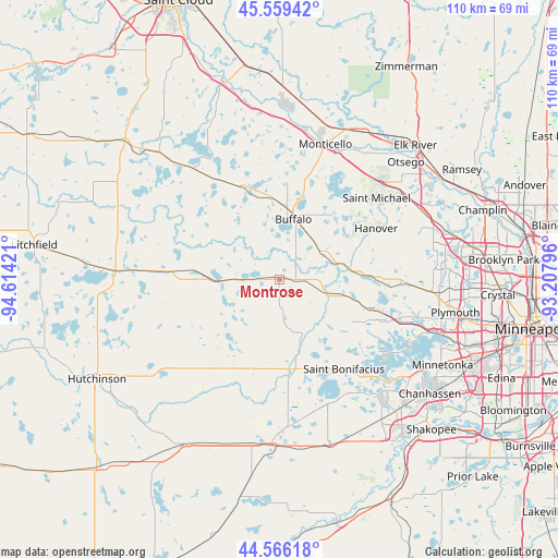 Montrose on map