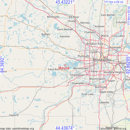 Mound on map