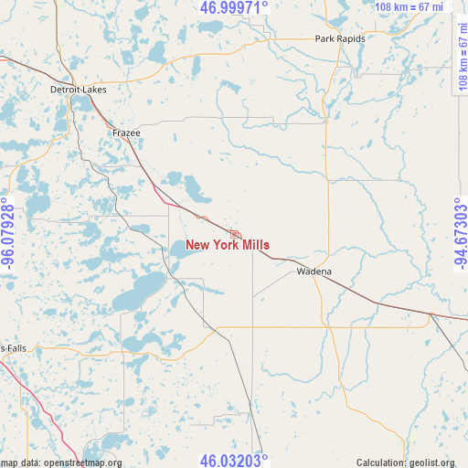 New York Mills on map