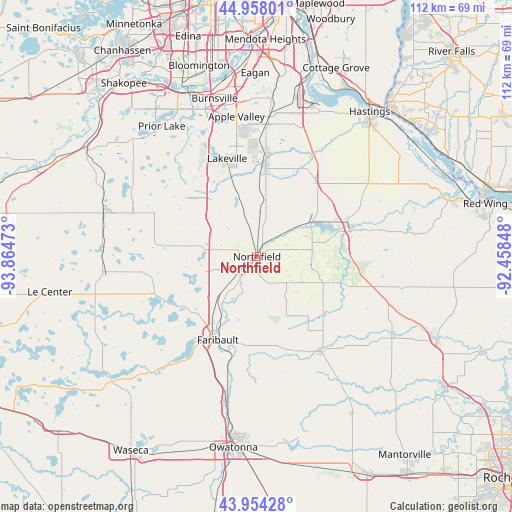 Northfield on map