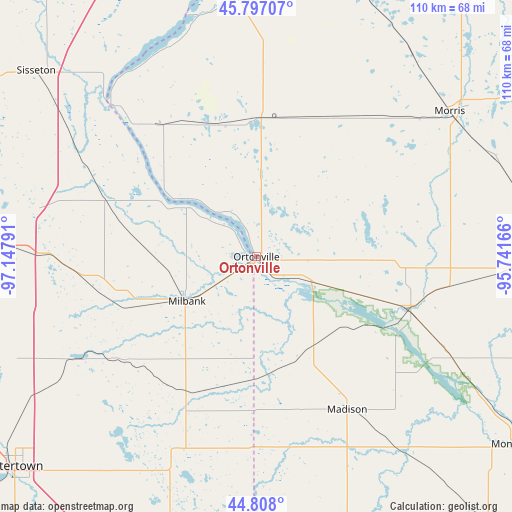 Ortonville on map