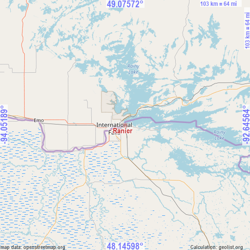 Ranier on map