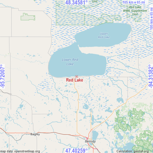 Red Lake on map