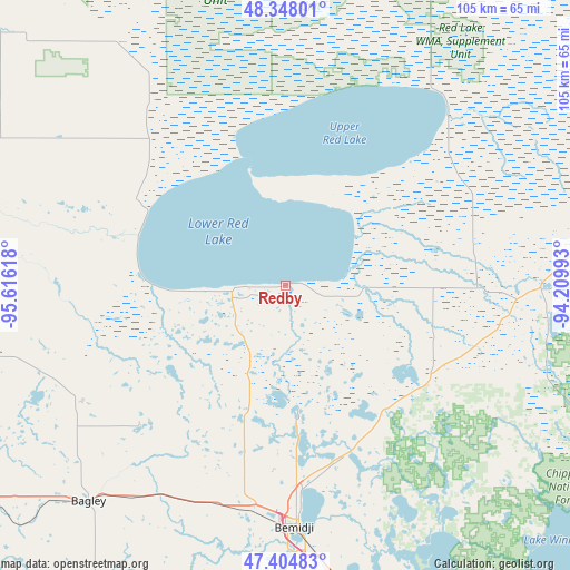 Redby on map