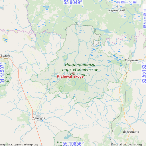 Przheval’skoye on map