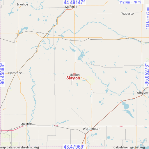 Slayton on map