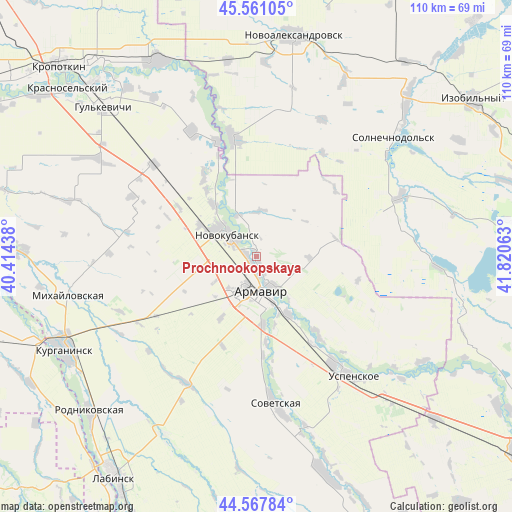 Prochnookopskaya on map