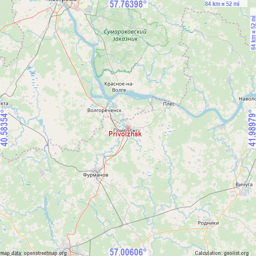 Privolzhsk on map