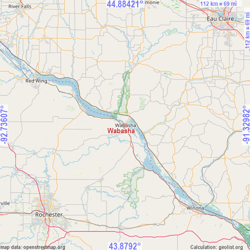 Wabasha on map