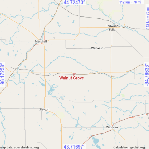 Walnut Grove on map