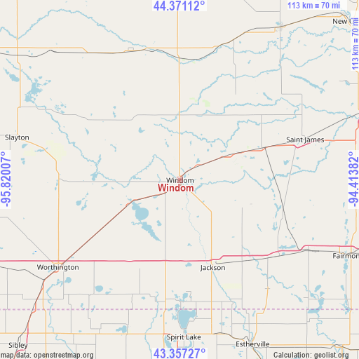 Windom on map