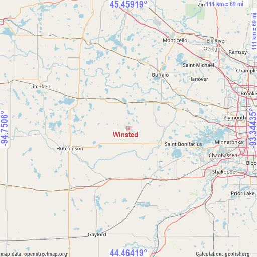 Winsted on map