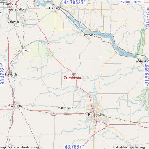 Zumbrota on map