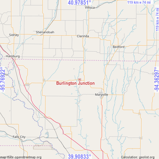 Burlington Junction on map