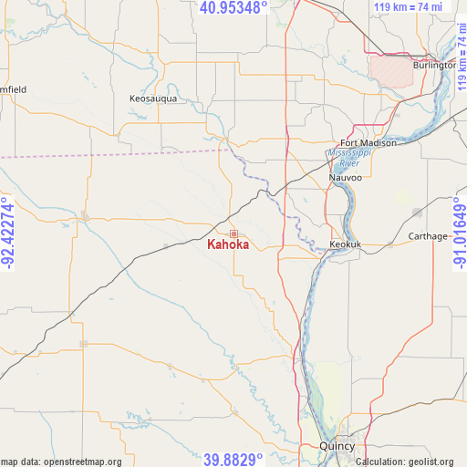 Kahoka on map