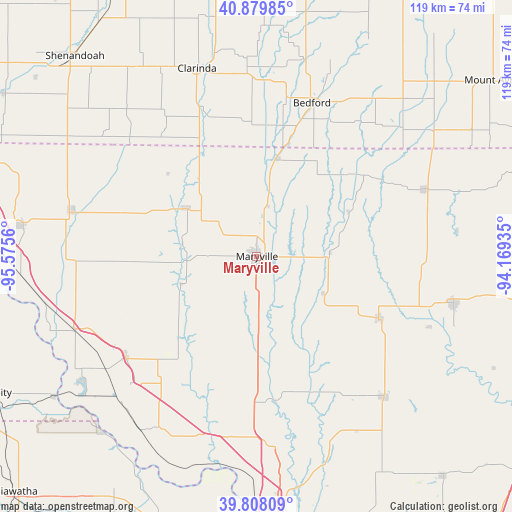 Maryville on map