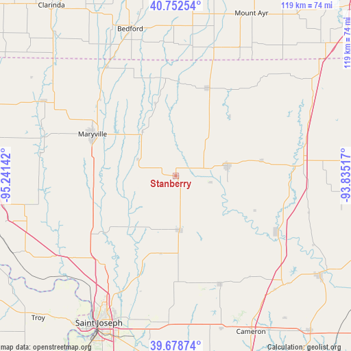 Stanberry on map