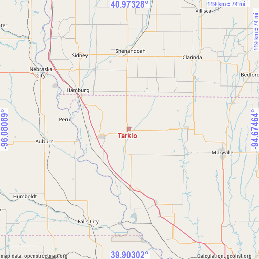 Tarkio on map