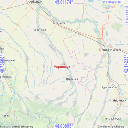 Poputnaya on map