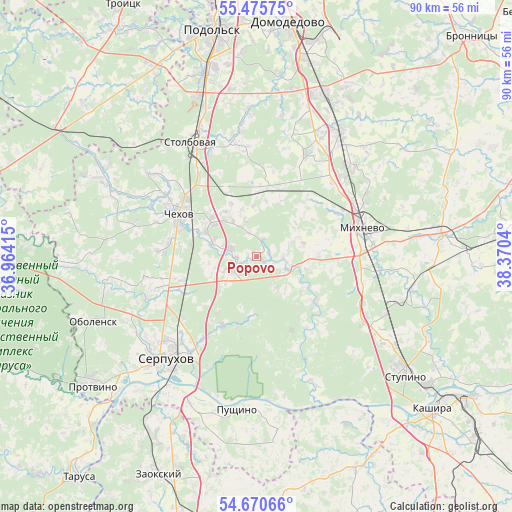 Popovo on map