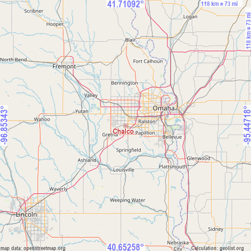 Chalco on map