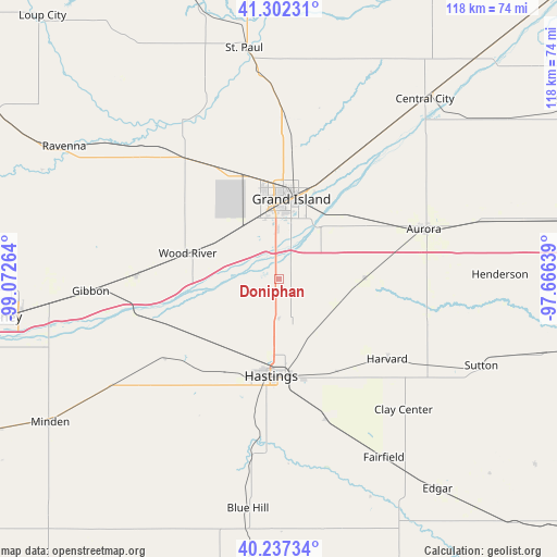Doniphan on map
