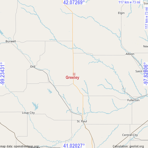 Greeley on map