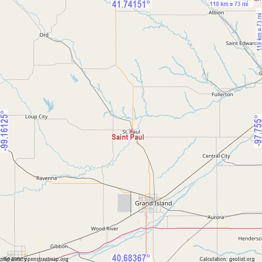 Saint Paul on map