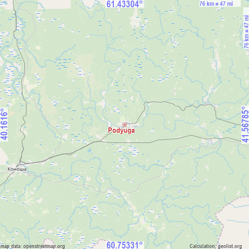 Podyuga on map