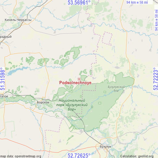 Podsolnechnoye on map