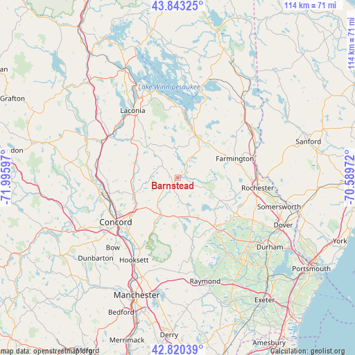 Barnstead on map