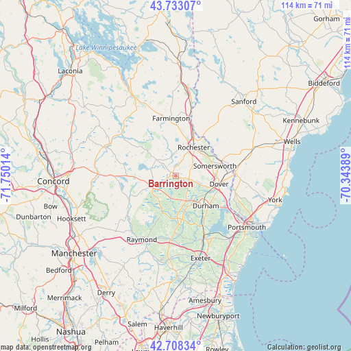Barrington on map