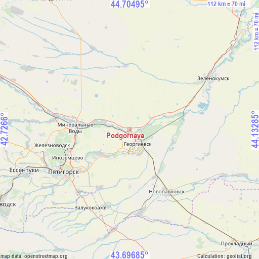 Podgornaya on map