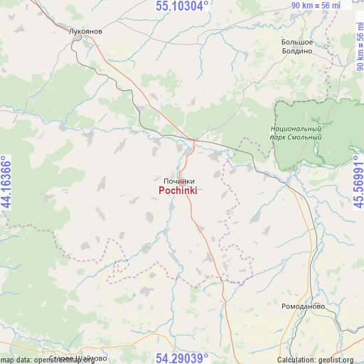 Pochinki on map