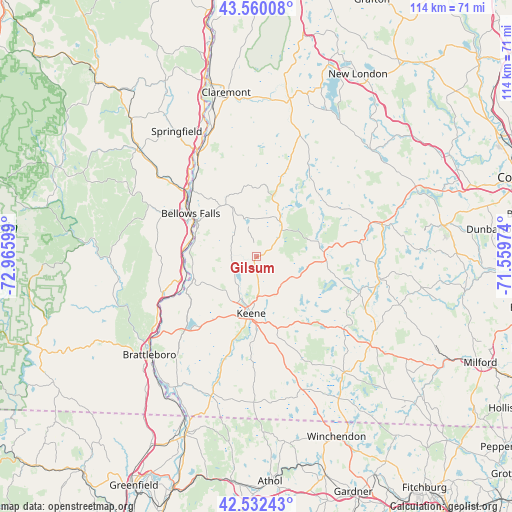 Gilsum on map