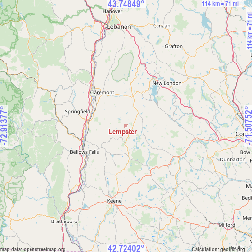 Lempster on map