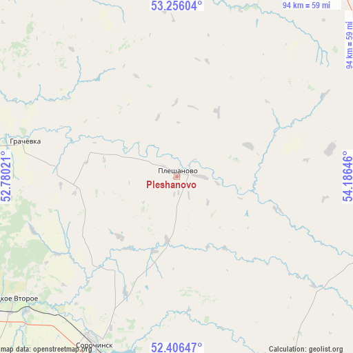Pleshanovo on map