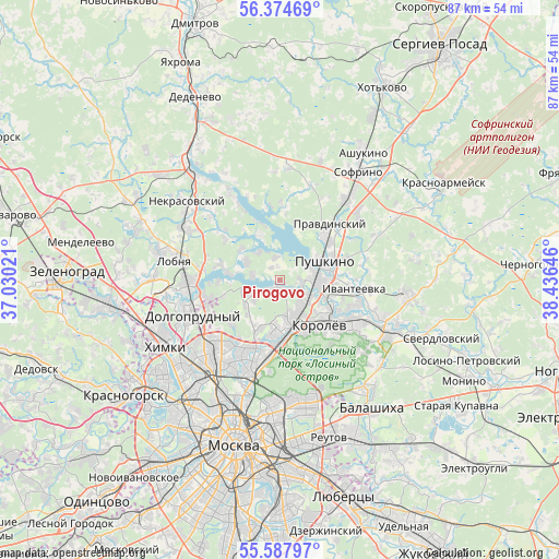 Pirogovo on map