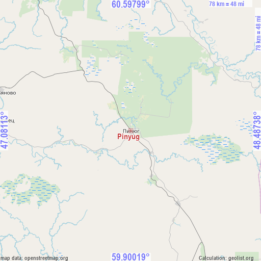 Pinyug on map