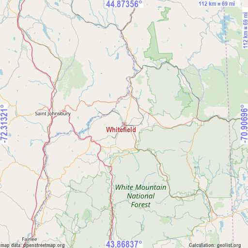 Whitefield on map