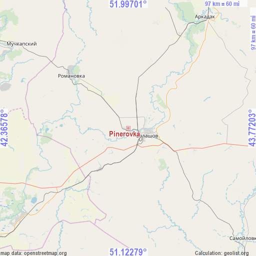 Pinerovka on map