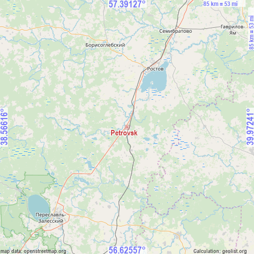 Petrovsk on map