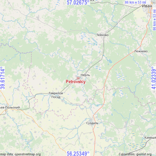 Petrovskiy on map