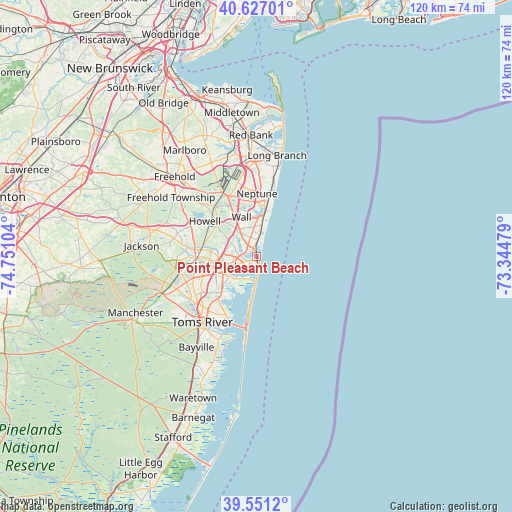 Point Pleasant Beach on map