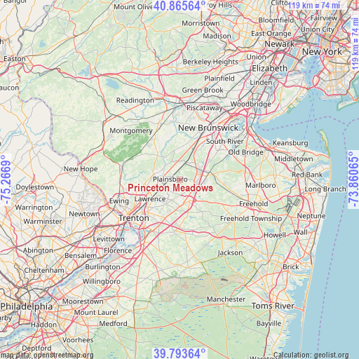 Princeton Meadows on map