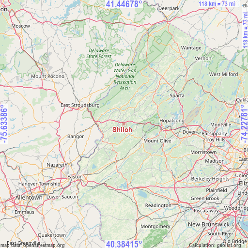 Shiloh on map