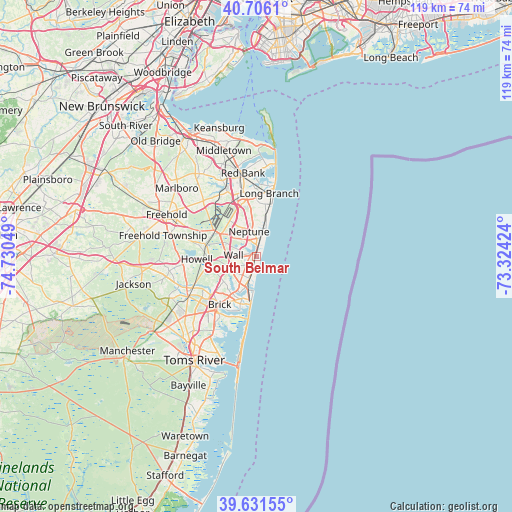 South Belmar on map