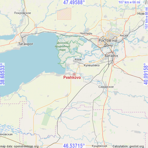 Peshkovo on map