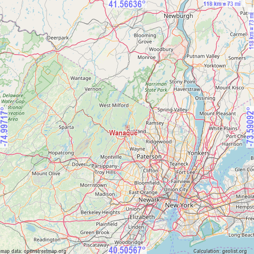 Wanaque on map