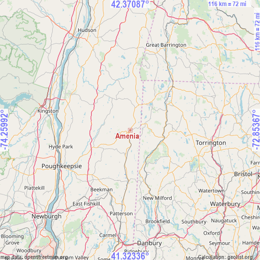 Amenia on map